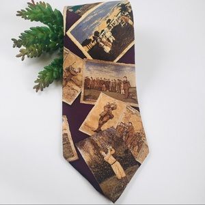 Eddie Bauer vintage golf necktie golfing tie gift